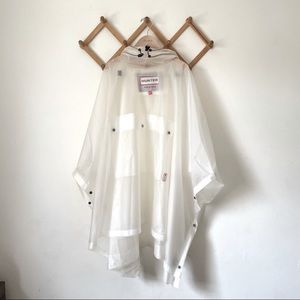 Hunter Clear PU Rain Coat to let your outfit shine through the rain all year!